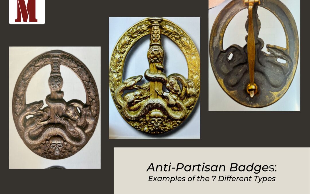 Anti-Partisan Badges Examples of the 7 Different Types